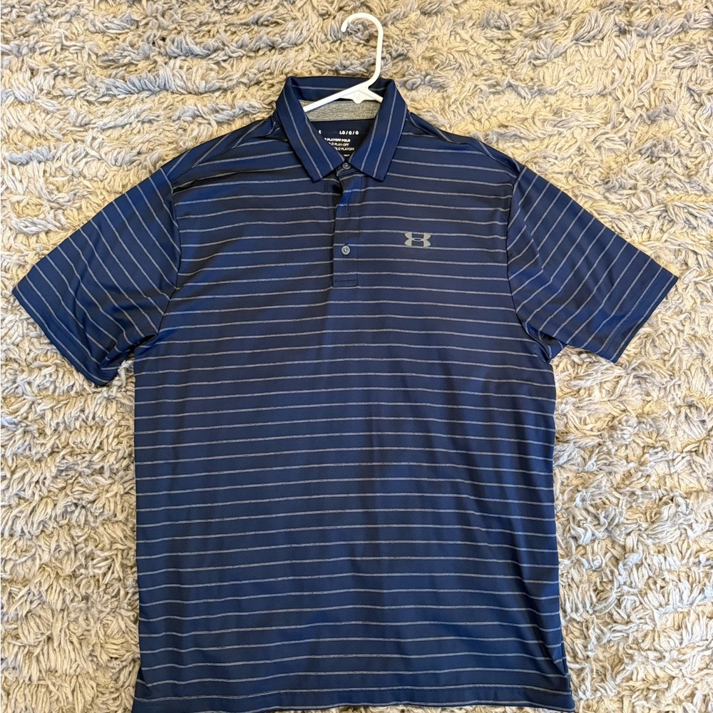 Under Armour Men's Navy Striped Polo
